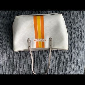 White coach bag